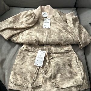 Zara military skirt & jacket set
